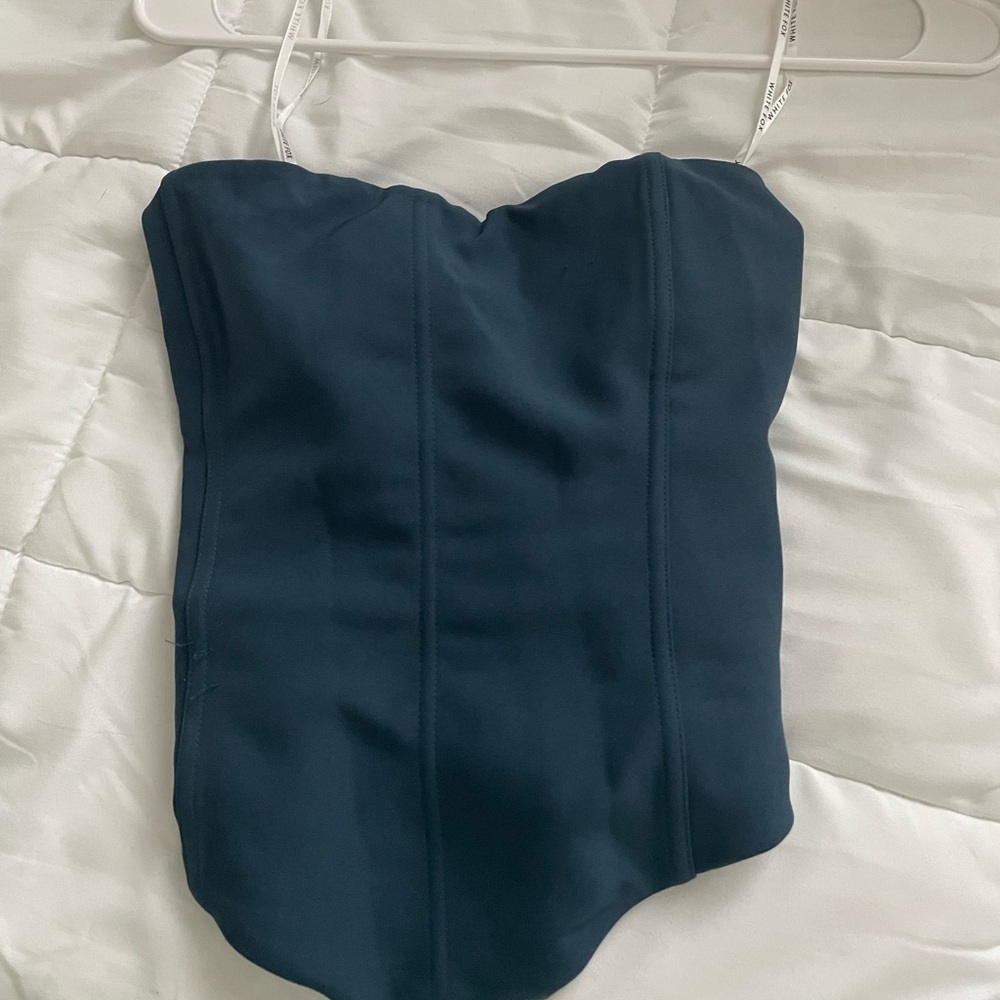 White fox blue corset